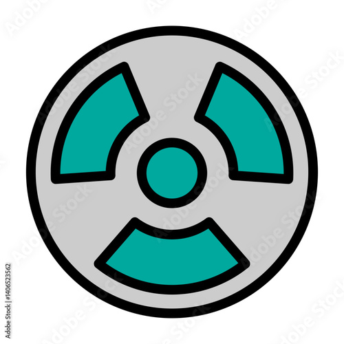Radiation Symbol Vector Filled Icon Design