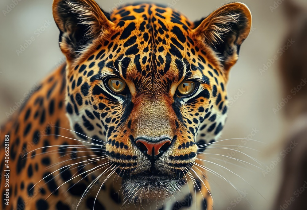 Naklejka premium portrait of a leopard