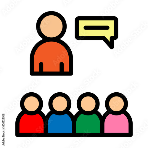 Mentoring Vector Filled Icon Design