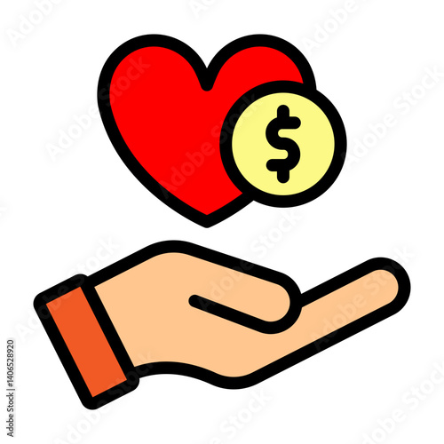 Philanthropy Vector Filled Icon Design