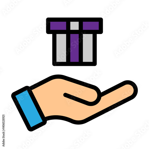 Giving Vector Filled Icon Design