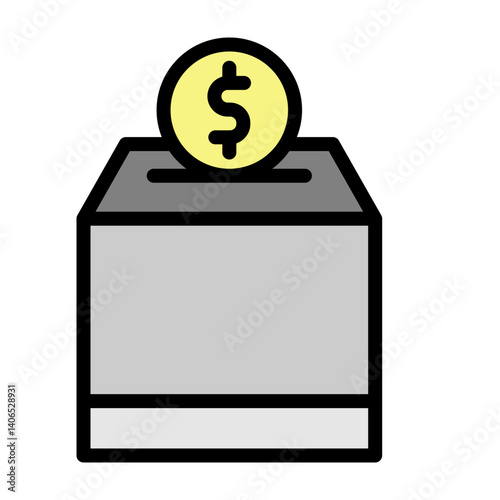 Fundraising Vector Filled Icon Design