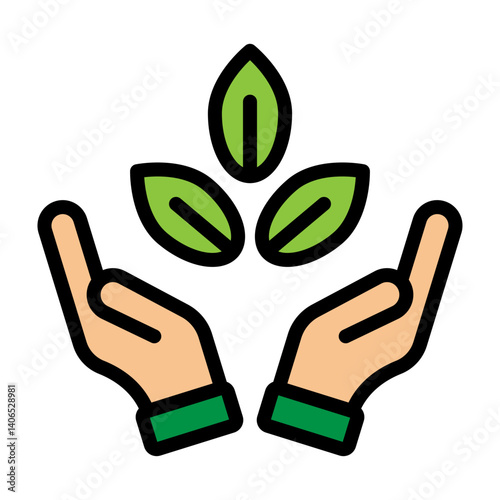 Conservation Vector Filled Icon Design