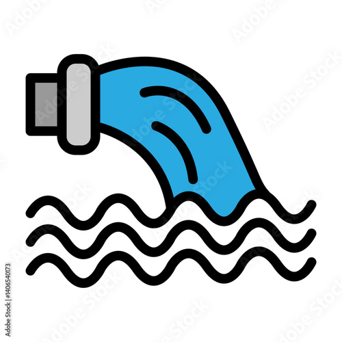 Wastewater Vector Filled Icon Design