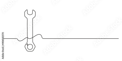Continuous one line drawing of international labour day out line graphic illustration