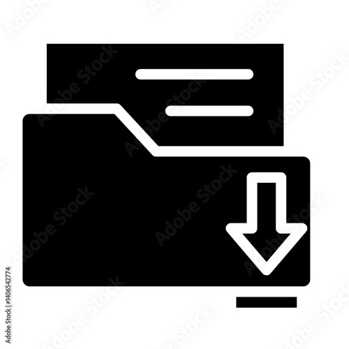 Download Folder Glyph Icon
