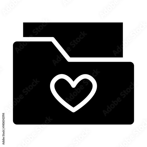 Favorite Folder Glyph Icon