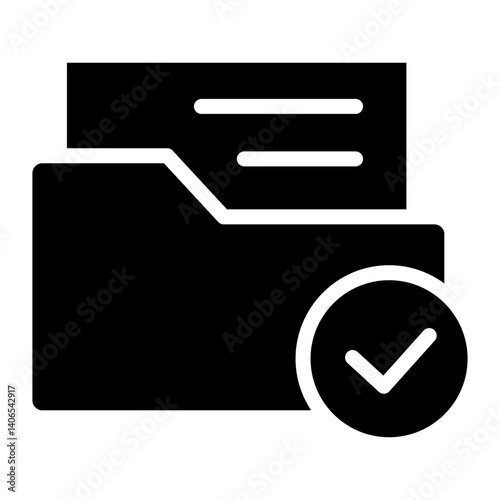 Finished Folder Glyph Icon