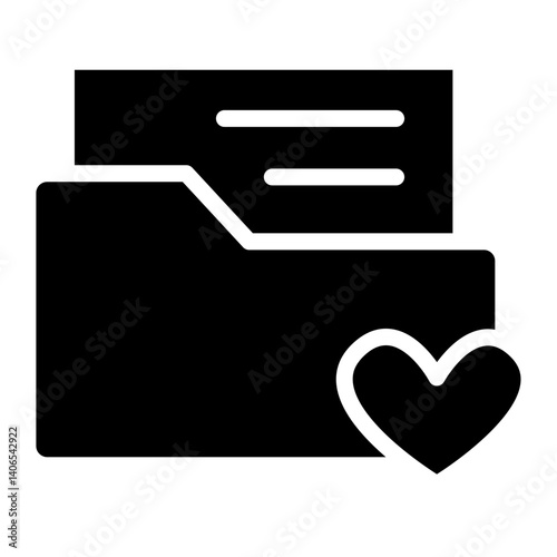 Favorite Folder Glyph Icon