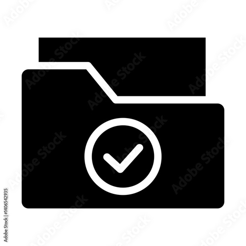 Finished Folder Glyph Icon