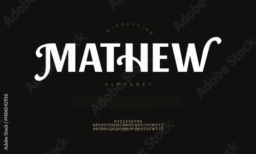 Bold Classic Serif Font Vector with Swash for Vintage Branding and Logo