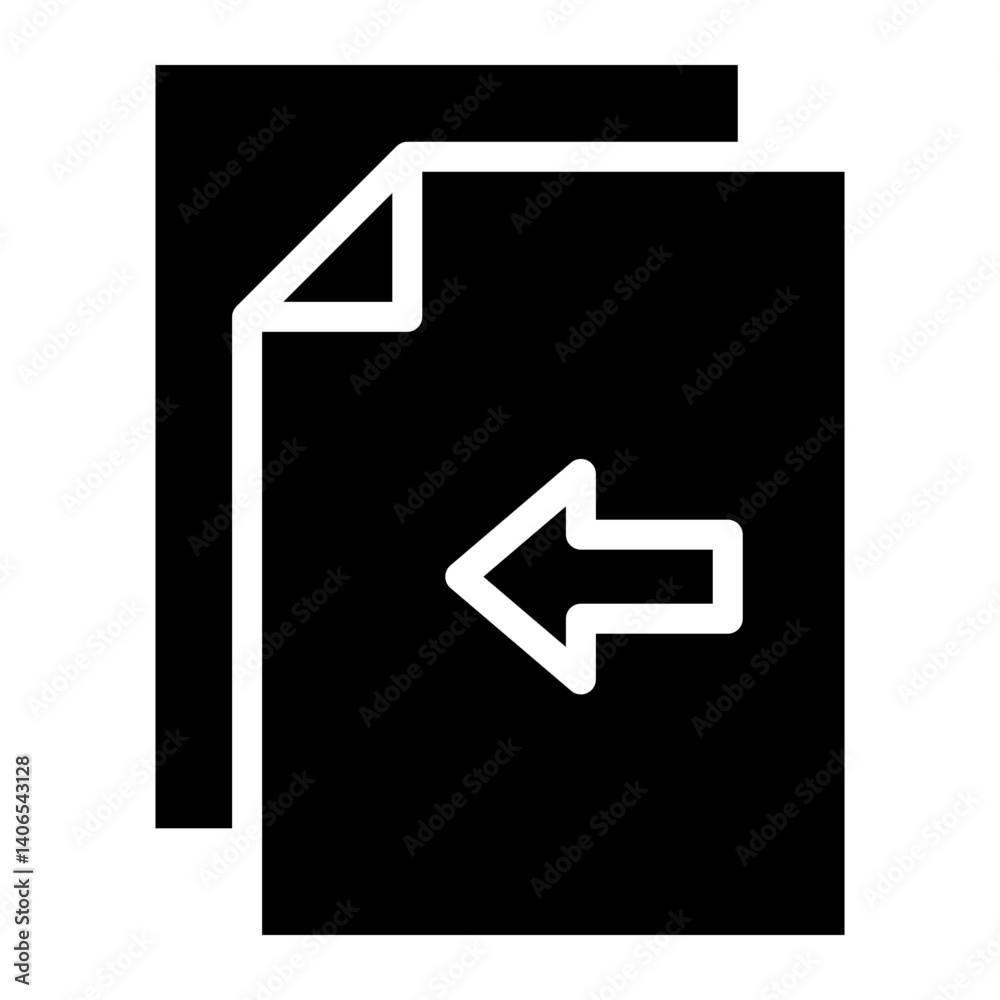 Move In Document Glyph Icon Move In Document Glyph Icon