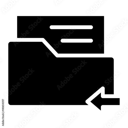Move In Folder Glyph Icon