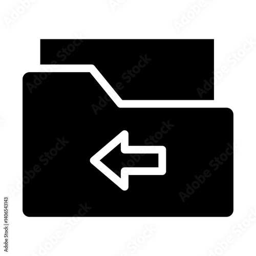Move In Folder Glyph Icon