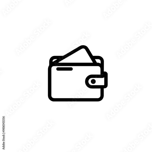 Digital wallet icon in minimalist design, symbolizing cryptocurrency