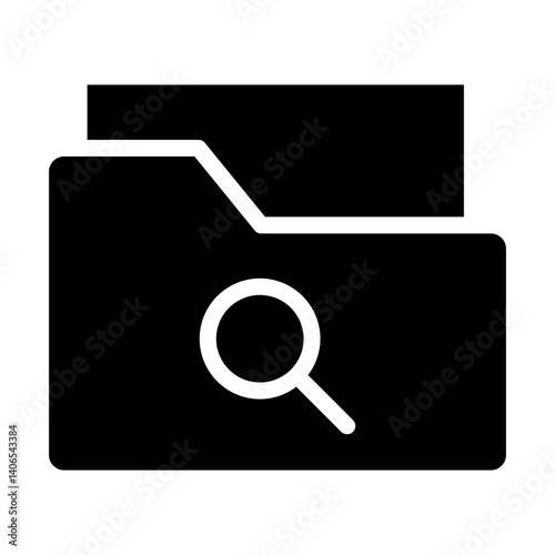 Search Folder Glyph Icon