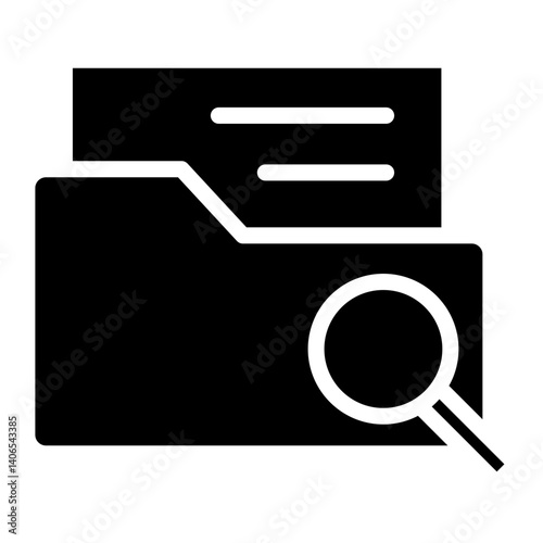 Search Folder Glyph Icon