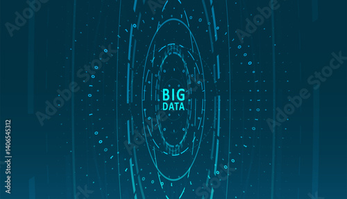 Abstract big data visualization. Big data code representation. Graphic concept for your design