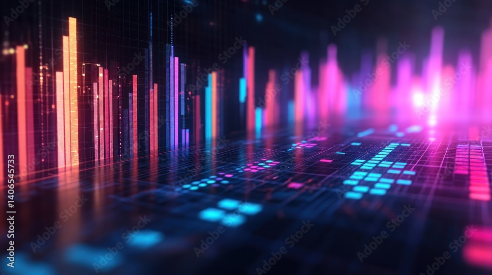 Futuristic data visualization Futuristic data visualization