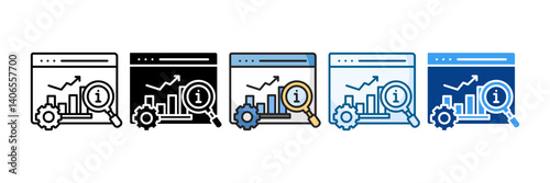 Big Data Icon Set Multiple Style Collection