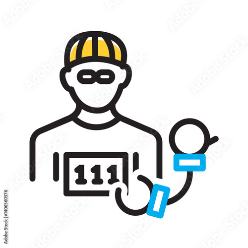 Vector multi color icon for Criminal