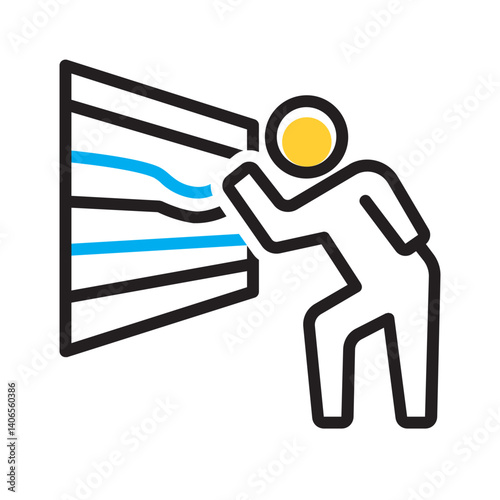 Vector multi color icon for Eye witness