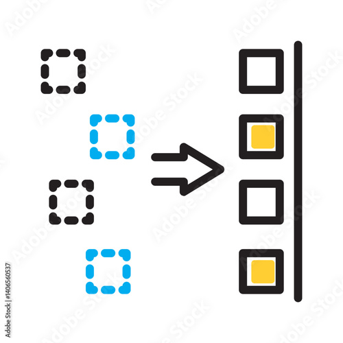 Vector multi color icon for Aligning