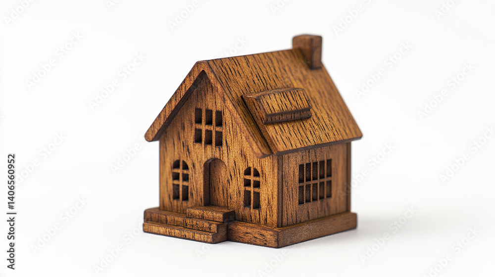small wooden house model with intricate details and charming design small wooden house model with intricate details and charming design