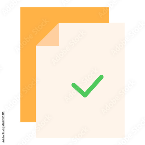 Approve Document Flat Icon