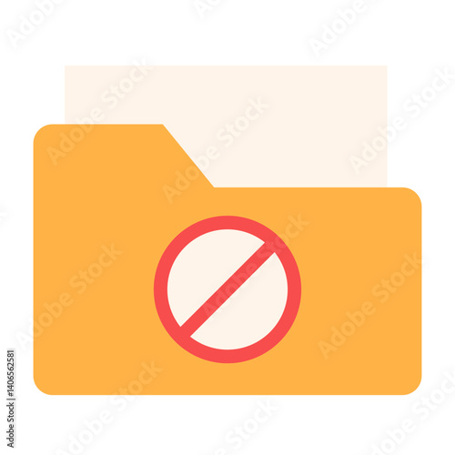 Block Folder Flat Icon