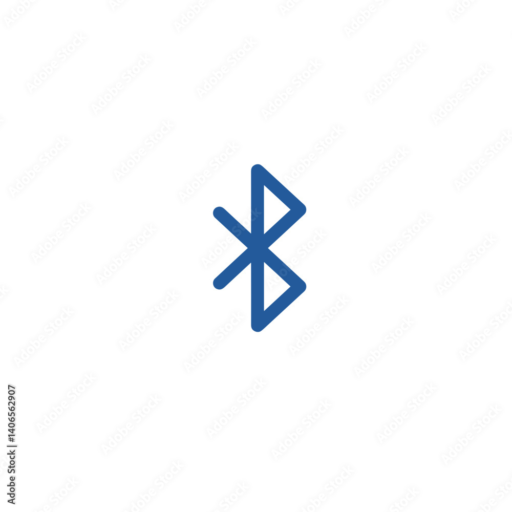 Bluetooth symbol in modern minimalist style  