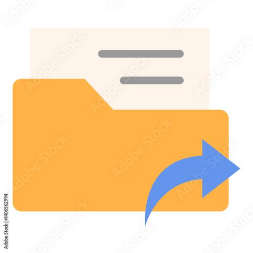 Forward Folder Flat Icon