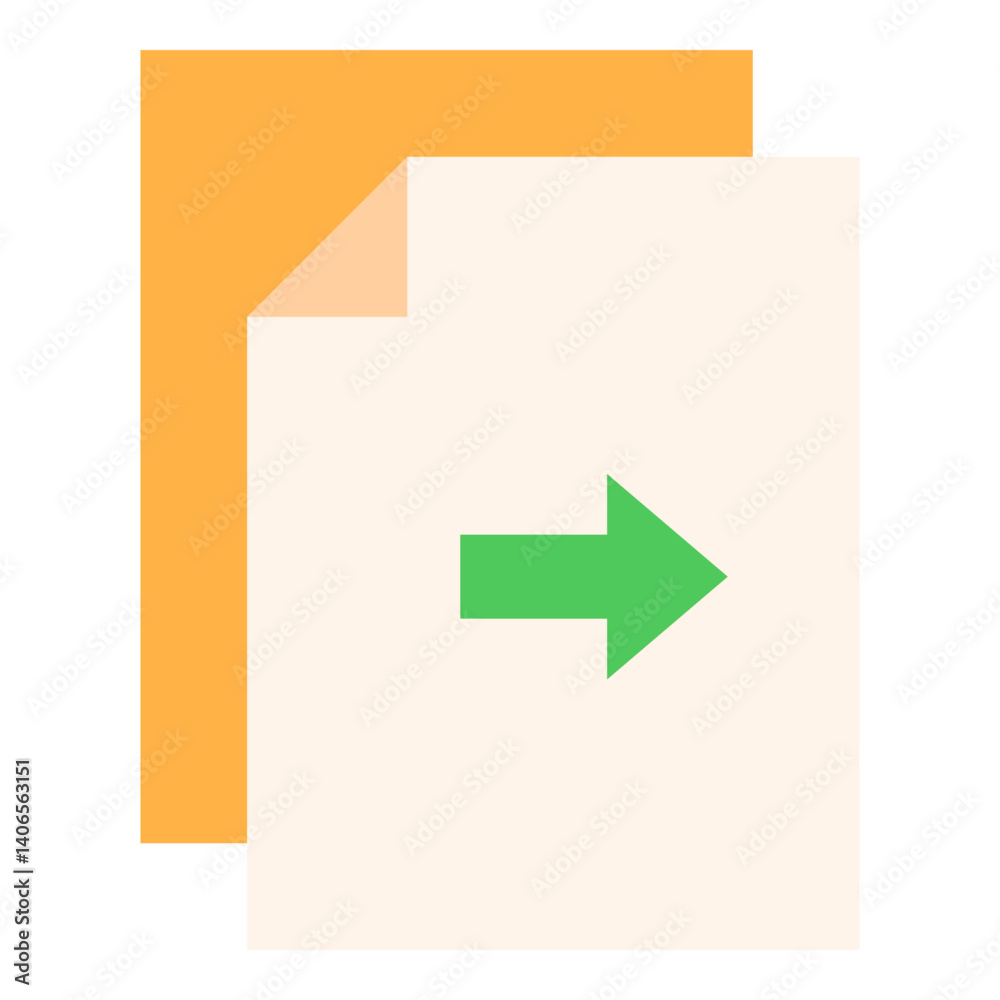 Move Out Document Flat Icon Move Out Document Flat Icon
