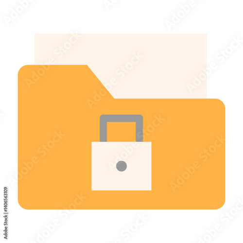 Lock Folder Flat Icon