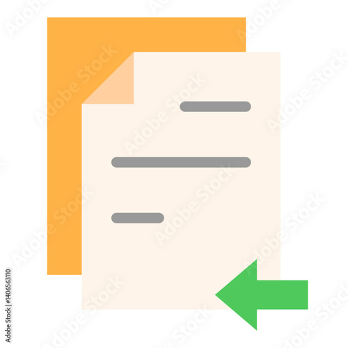 Move In Document Flat Icon