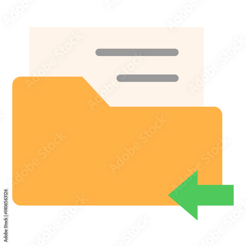 Move In Folder Flat Icon