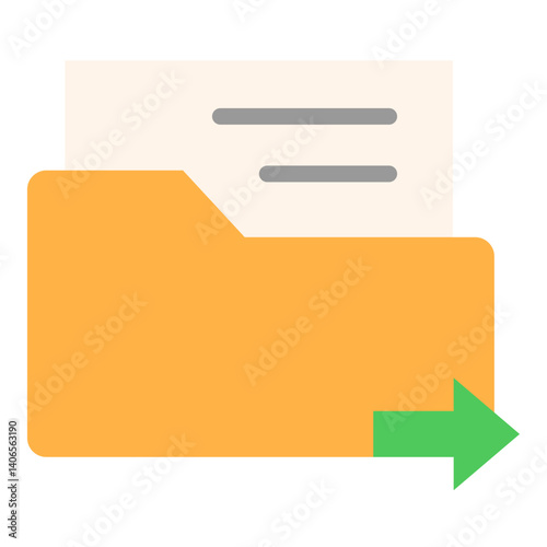 Move Out Folder Flat Icon