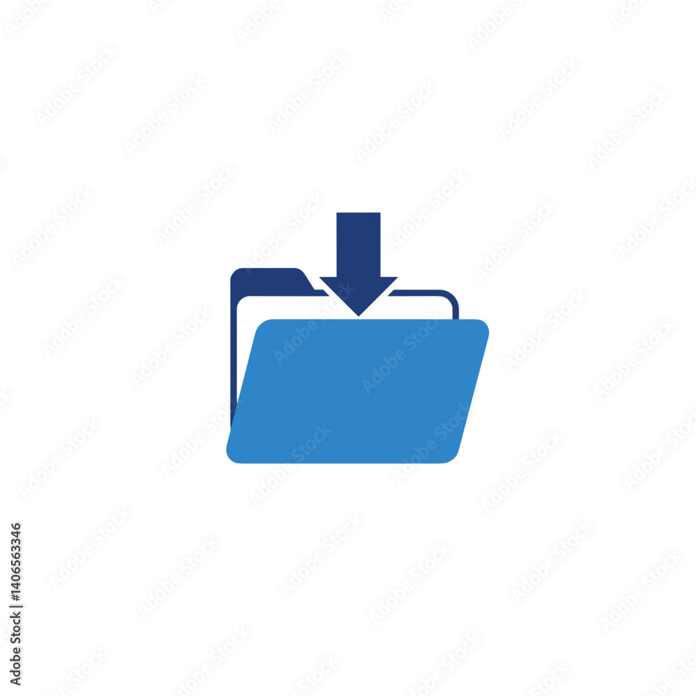 Download Icon for File Management in Flat Design Download Icon for File Management in Flat Design