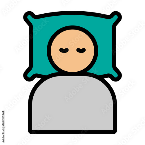 Restless Sleep Vector Filled Icon Design