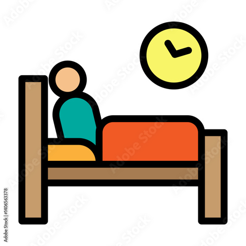 Sleep Deprivation Vector Filled Icon Design