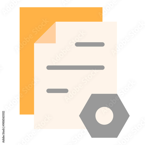 Setting Document Flat Icon