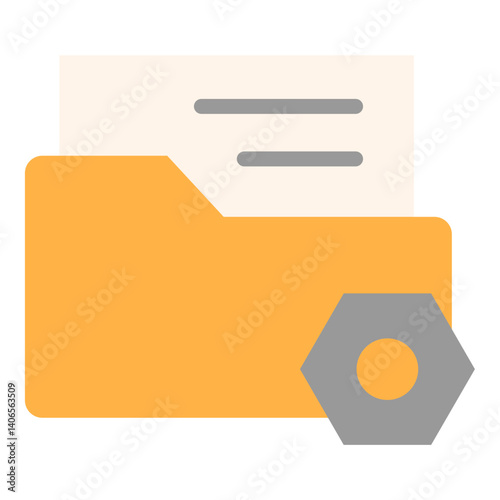 Setting Folder Flat Icon