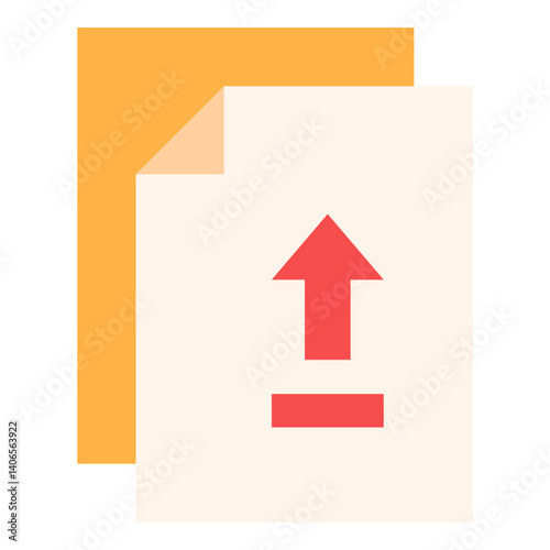 Upload Document Flat Icon