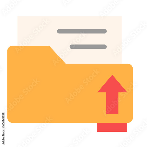 Upload Folder Flat Icon