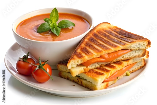 Grilled Cheese Sandwich and Tomato Soup Appetizer