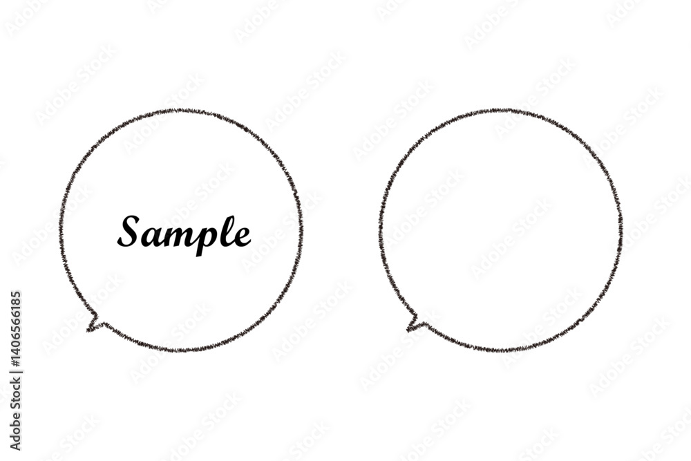 丸い形の吹き出し（スピーチバブル）
