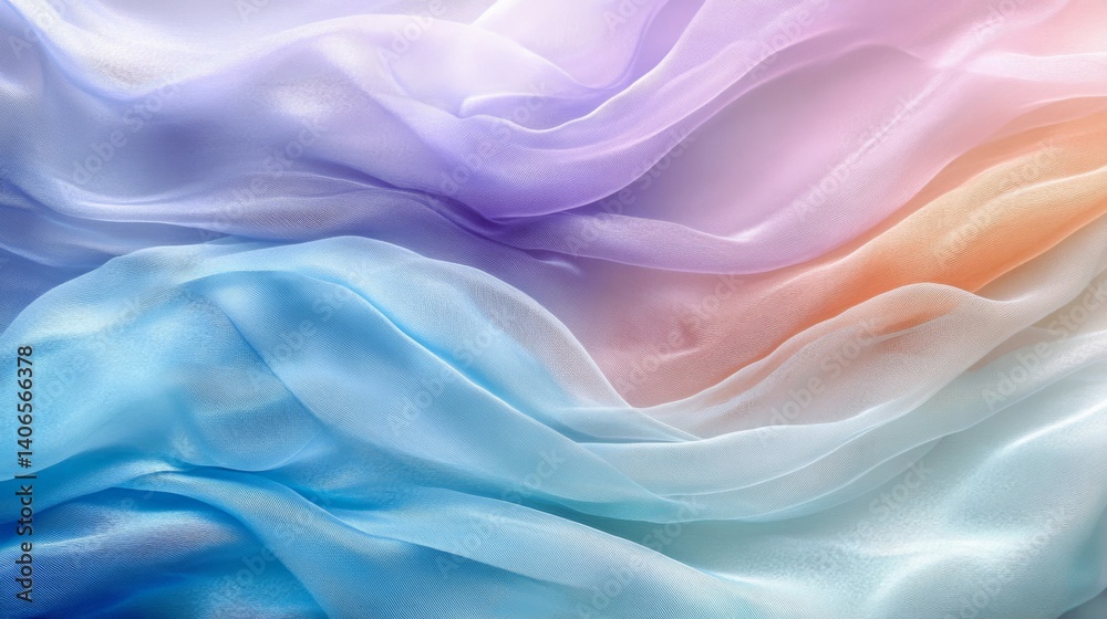 Obraz premium Pastel Fabric Texture Background: Soft Wave Drape