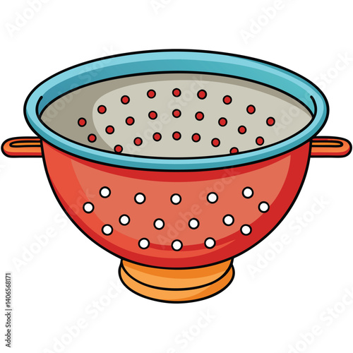 Colander illustration flat vector design