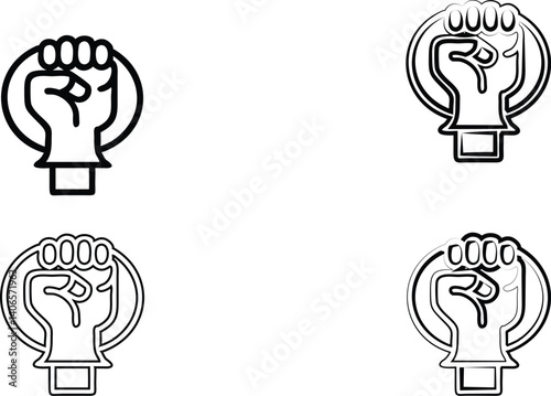 Shield icon with female silhouette, Venus symbol, line art, simple design, symmetrical composition, minimalist icons, gender equality concept, women's rights symbol, protective emblem, monochrome illu