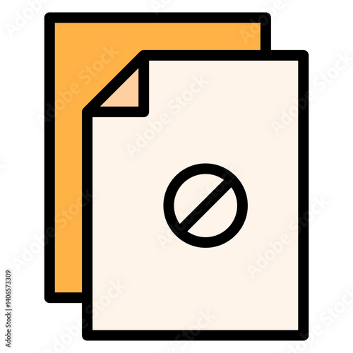 Block Document Filled Icon